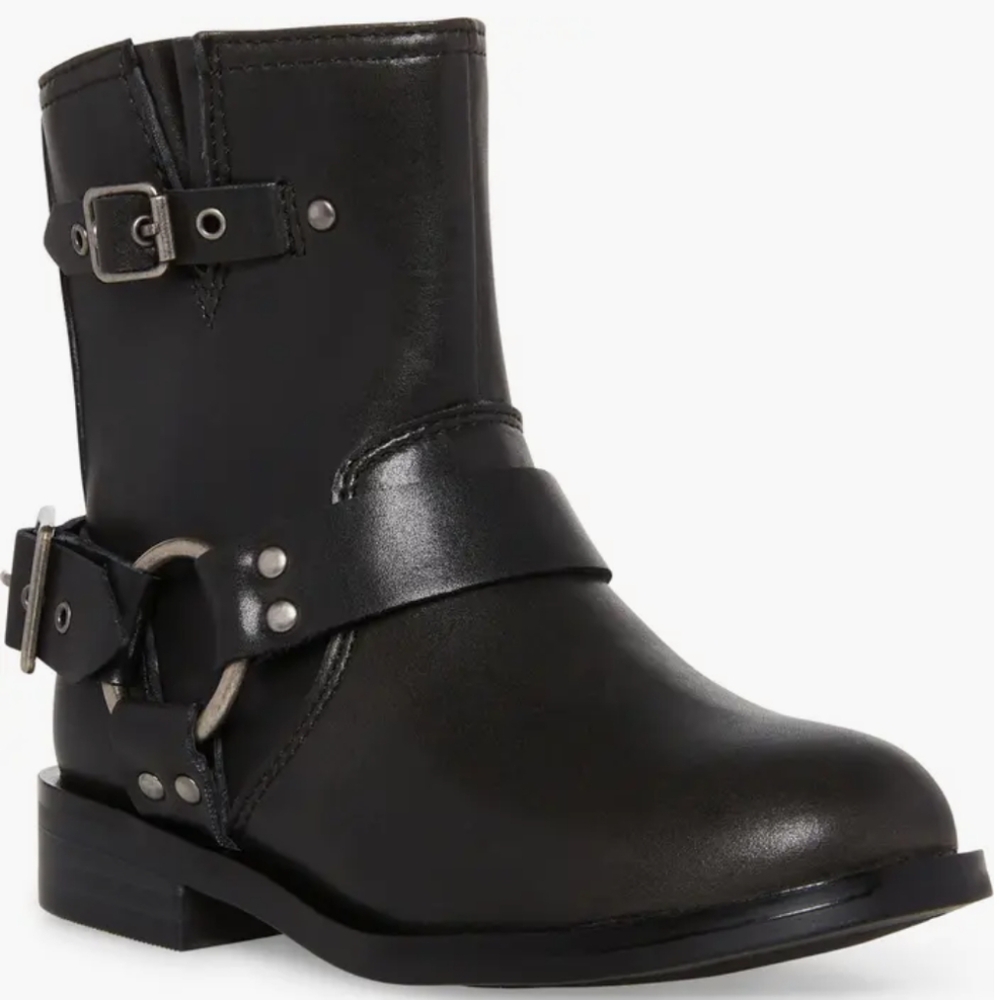 Steve Madden Toddler Beckky Black Motorcycle Boot...Size 12